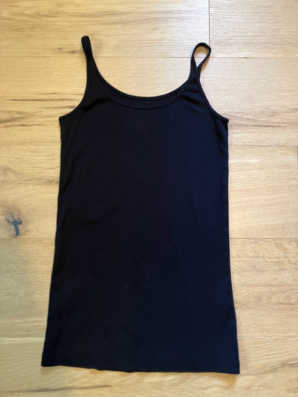 Eileen Fisher Black Organic Cotton Scoop Neck Tank Top XS